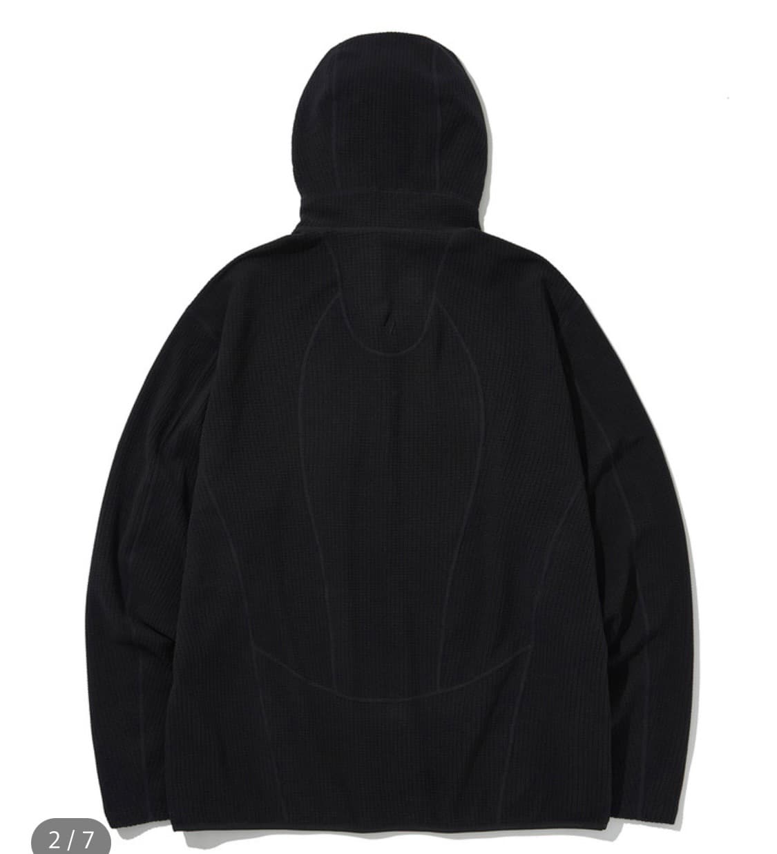 웰터 익스페리먼트 스퀘어 플리스 후드 풀오버 블랙 1사이즈 상품이미지2