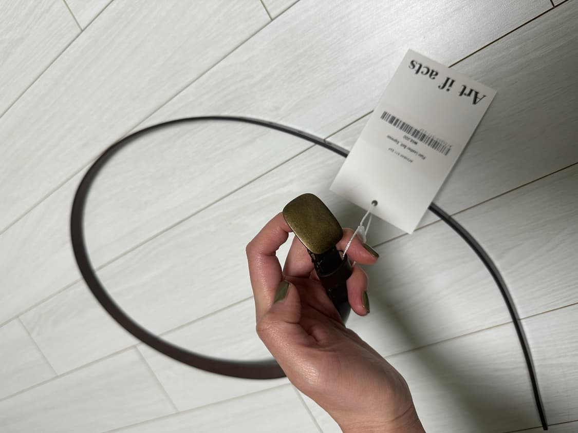 아트이프액츠 플레인 가죽 벨트 에스프레소 상품이미지1