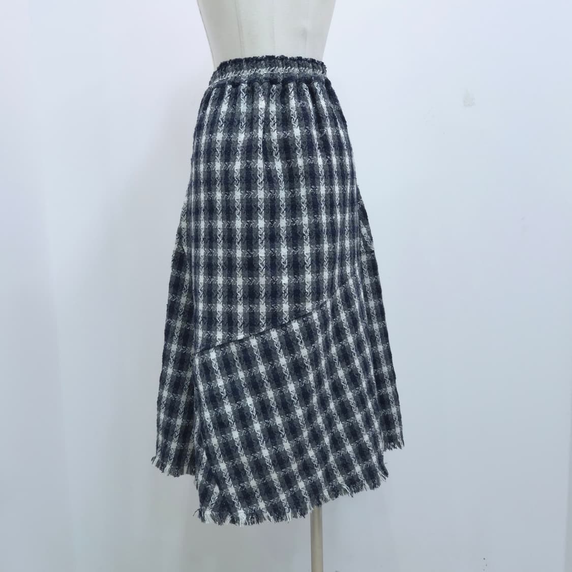 일본 GRL 언밸런스 체크 플레어 스커트 상품이미지2