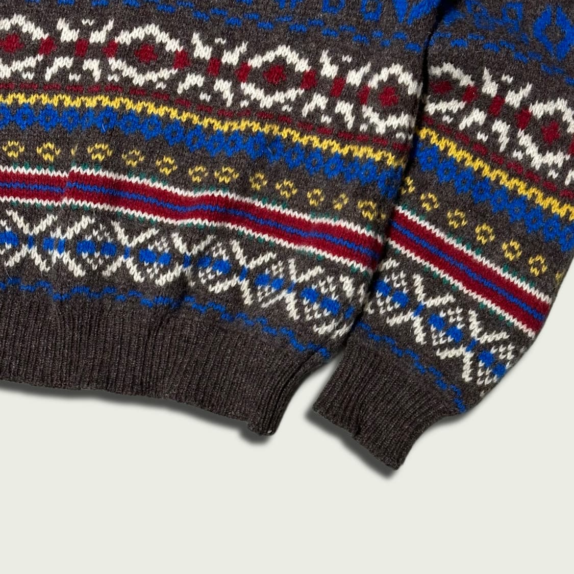 90's 베네통 페어아일 셔틀랜드 울 니트 상품이미지3