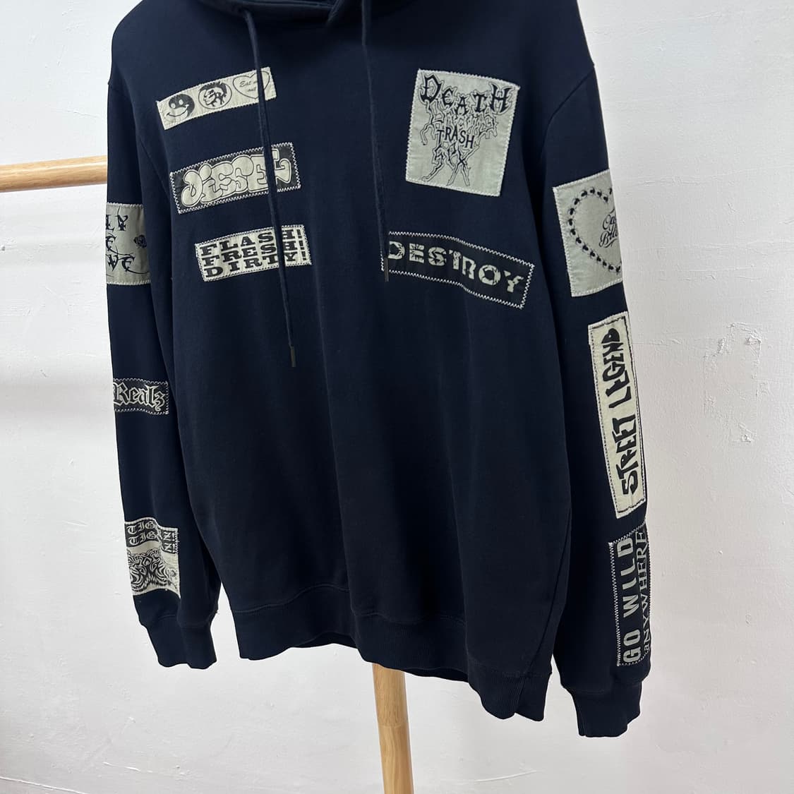 DIESEL 디젤 패치워크 후드 티셔츠 95 (국내매장판) J22 상품이미지3