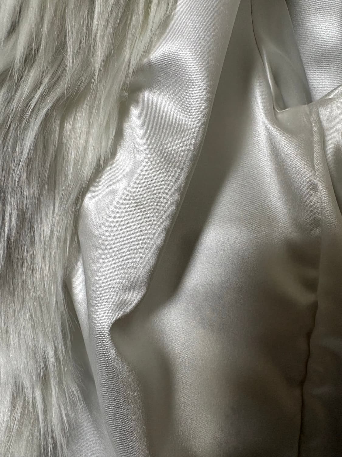 나체 퍼자켓 JACQUARD FAUX FUR JACKET CREAM 상품이미지3