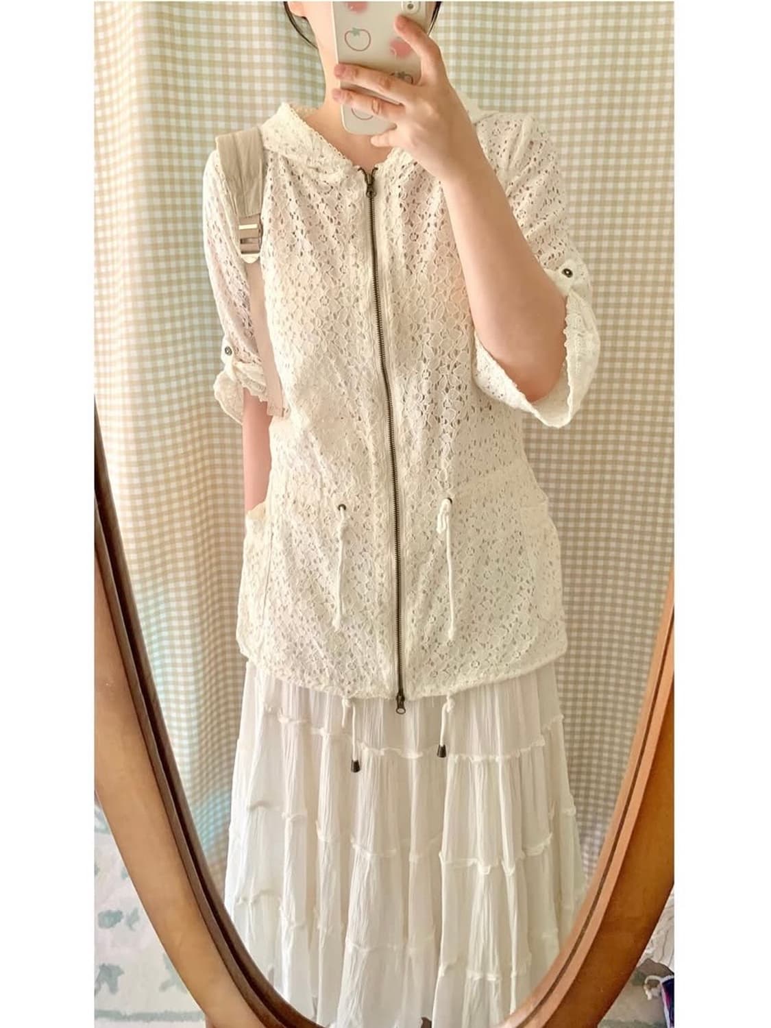 모리 플라워 레이스 후드집업 상품이미지1