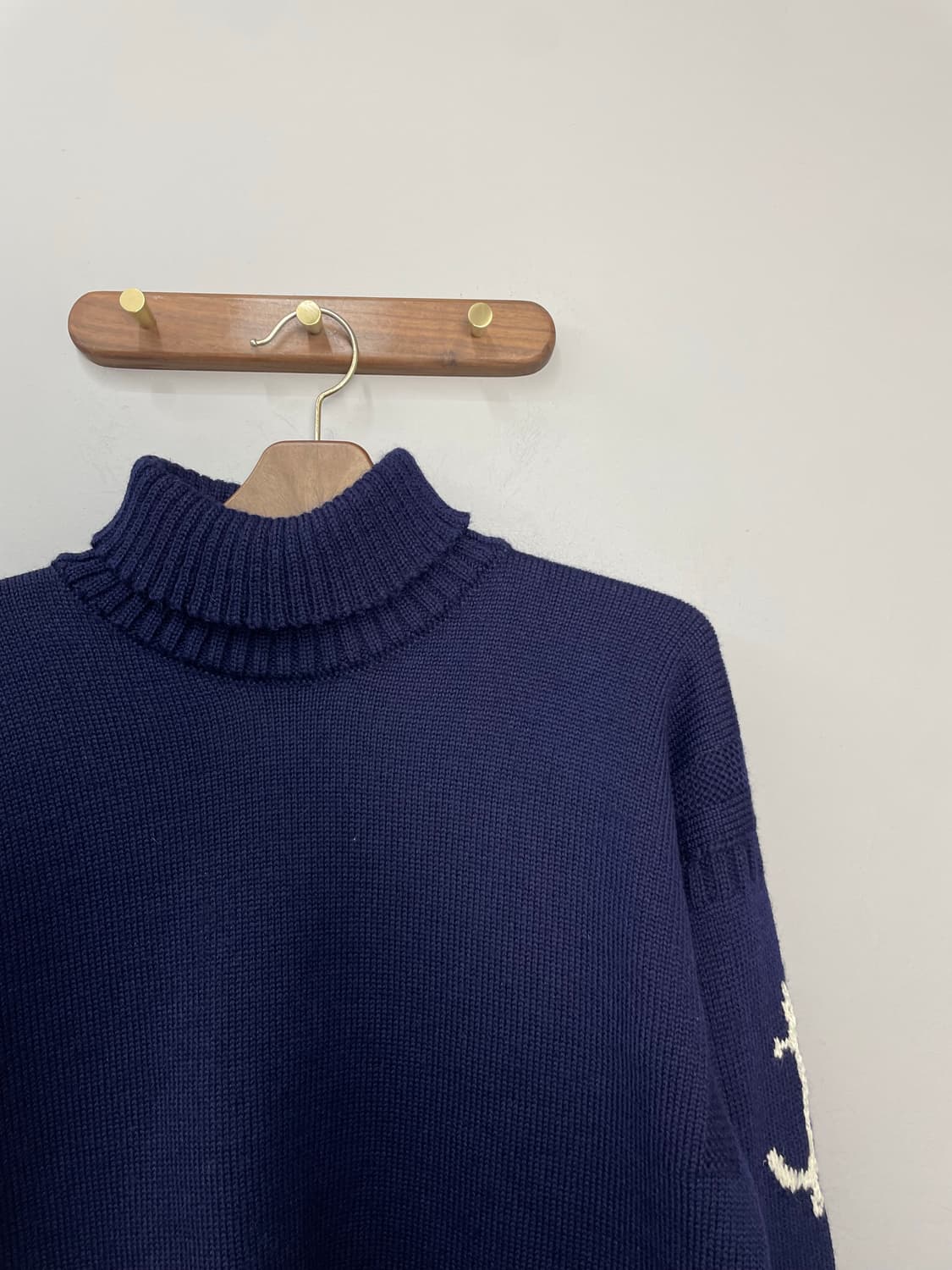 건지울른스 터틀넥 네이비 피셔맨 스웨터 H2117 상품이미지3