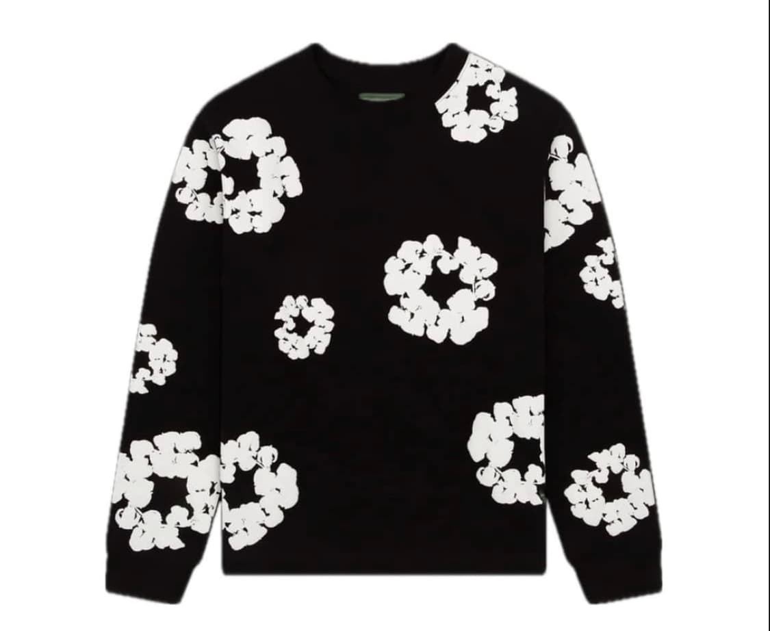 데님티어스 Cotton Wreath Long Sleeve Black L 상품이미지1
