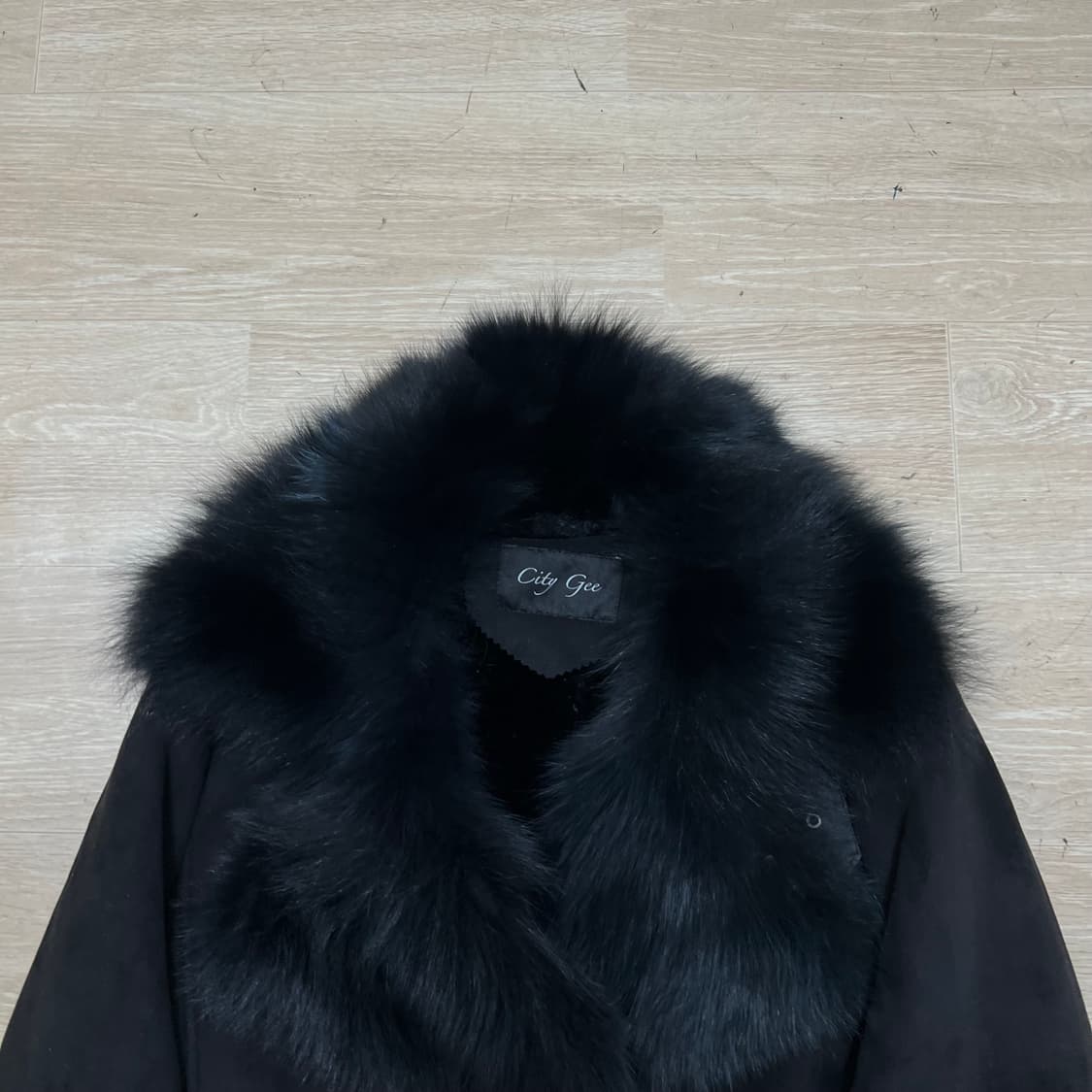 시티지 여성 스웨이드 무스탕 퍼자켓 [블랙] M/95 상품이미지2