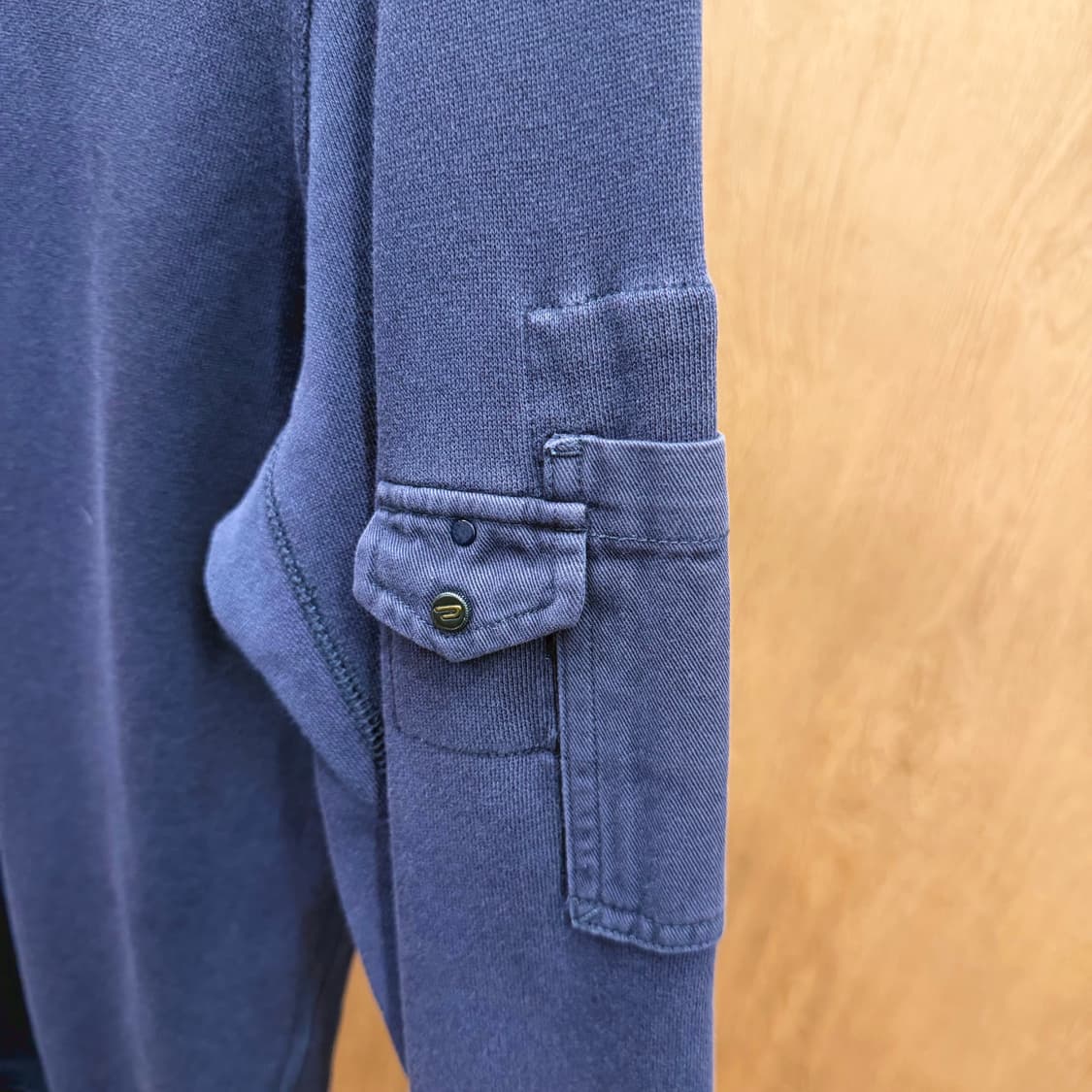 디젤 후드 집업 워싱 소매 카고 포켓 지퍼 디테일 레귤러핏 네이비 상품이미지6