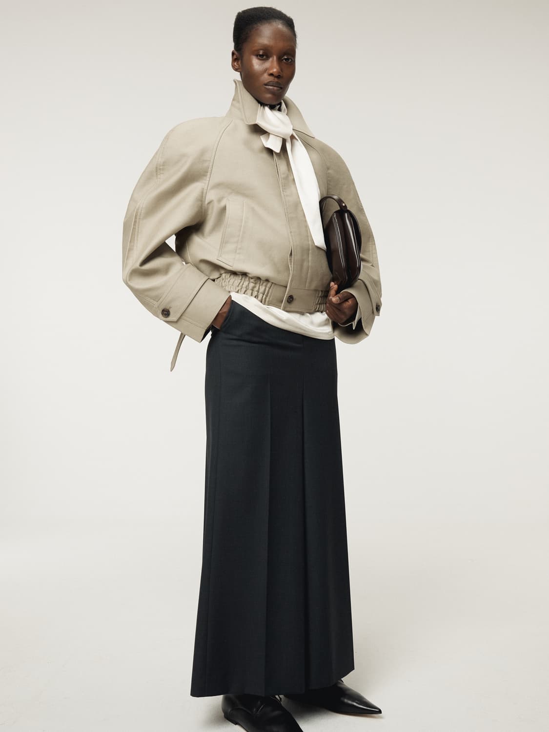 렉토 RECTO 레글런 슬리브 코튼 점퍼 베이지 상품이미지5