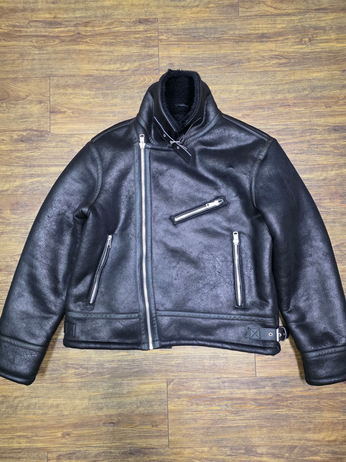 자라 바이커 무스탕 거의새거 상품이미지1