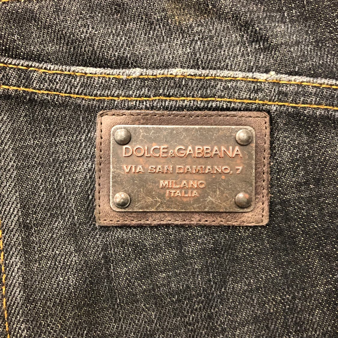 46 돌체앤가바나 아카이브 14 블랙 워싱 디스 데님 팬츠 상품이미지3