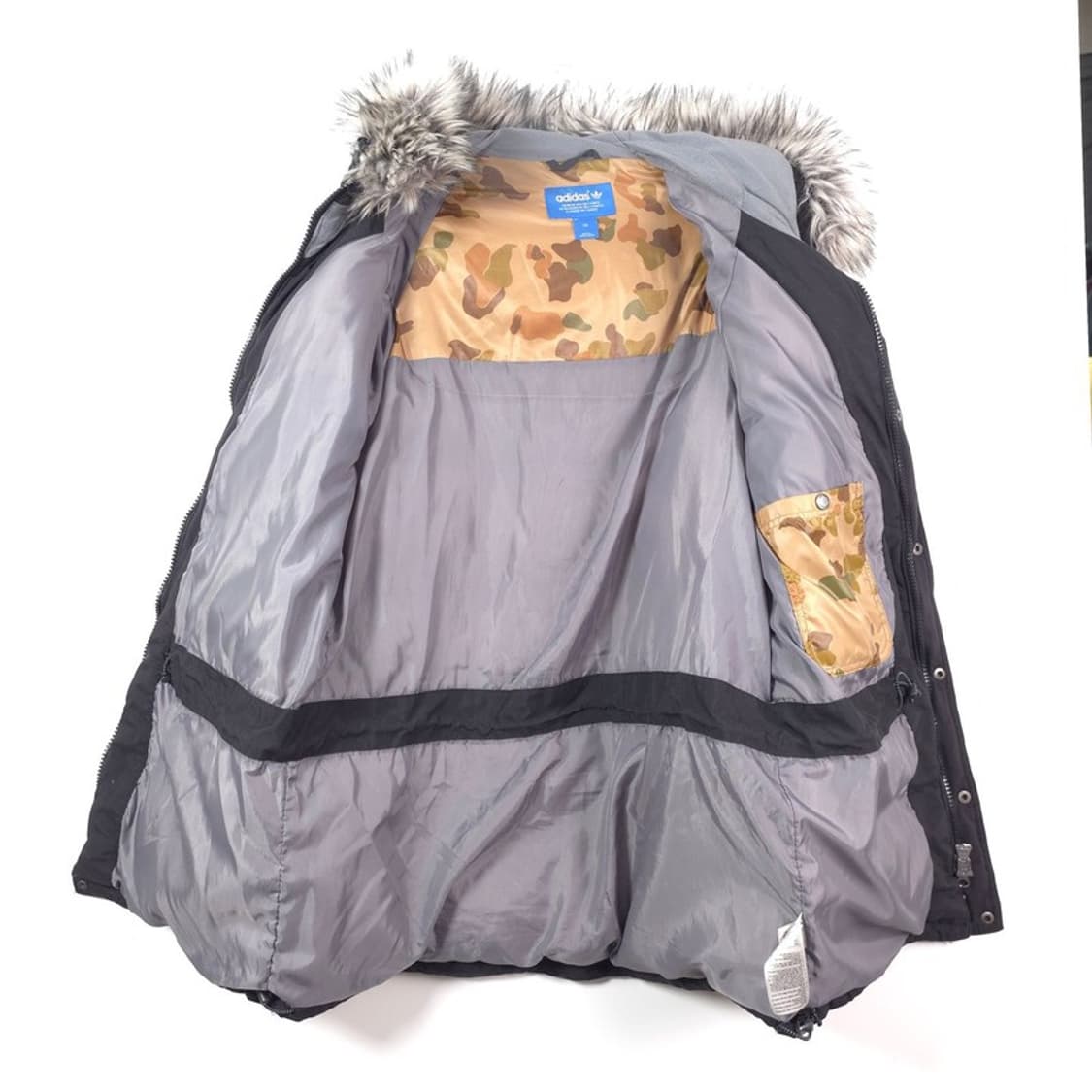 아디다스 오리지널스 퍼후드 다운패딩 블랙 3XL 상품이미지6