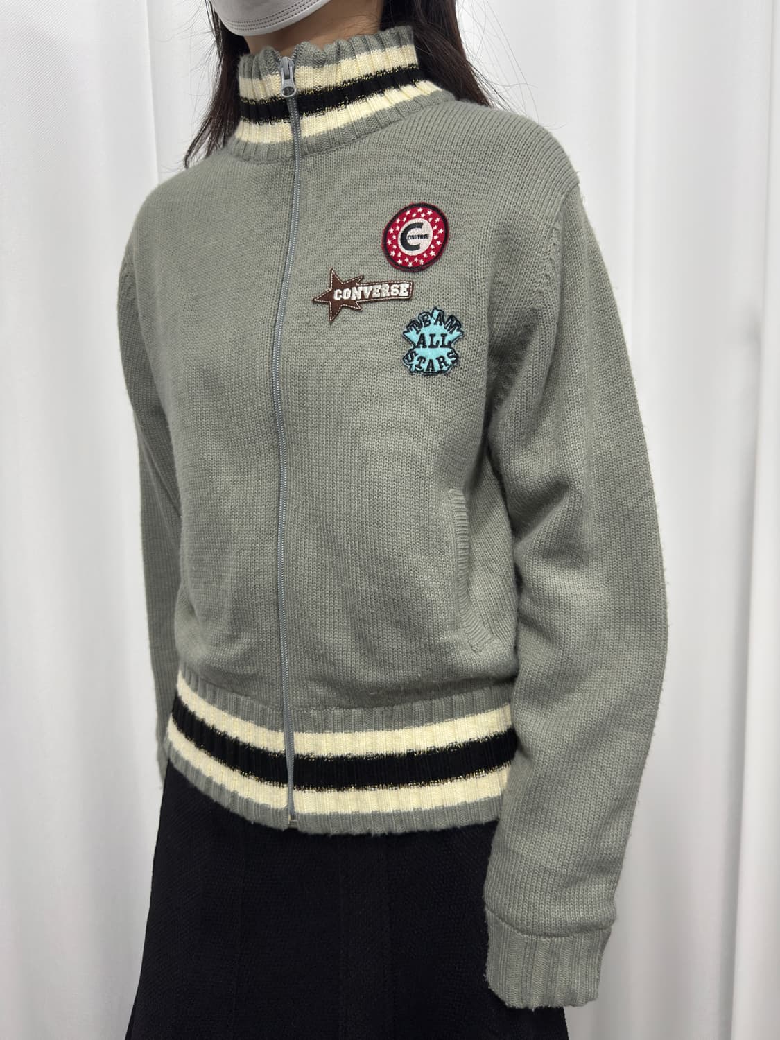 converse patch knit zipup 상품이미지4
