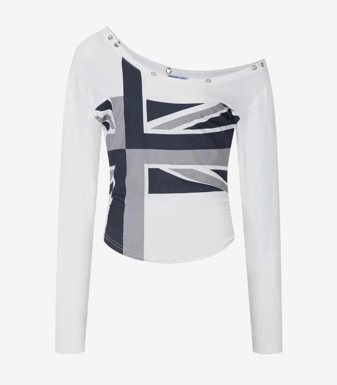 Kai One Shoulder Long Sleeve Top (White) 상품이미지2