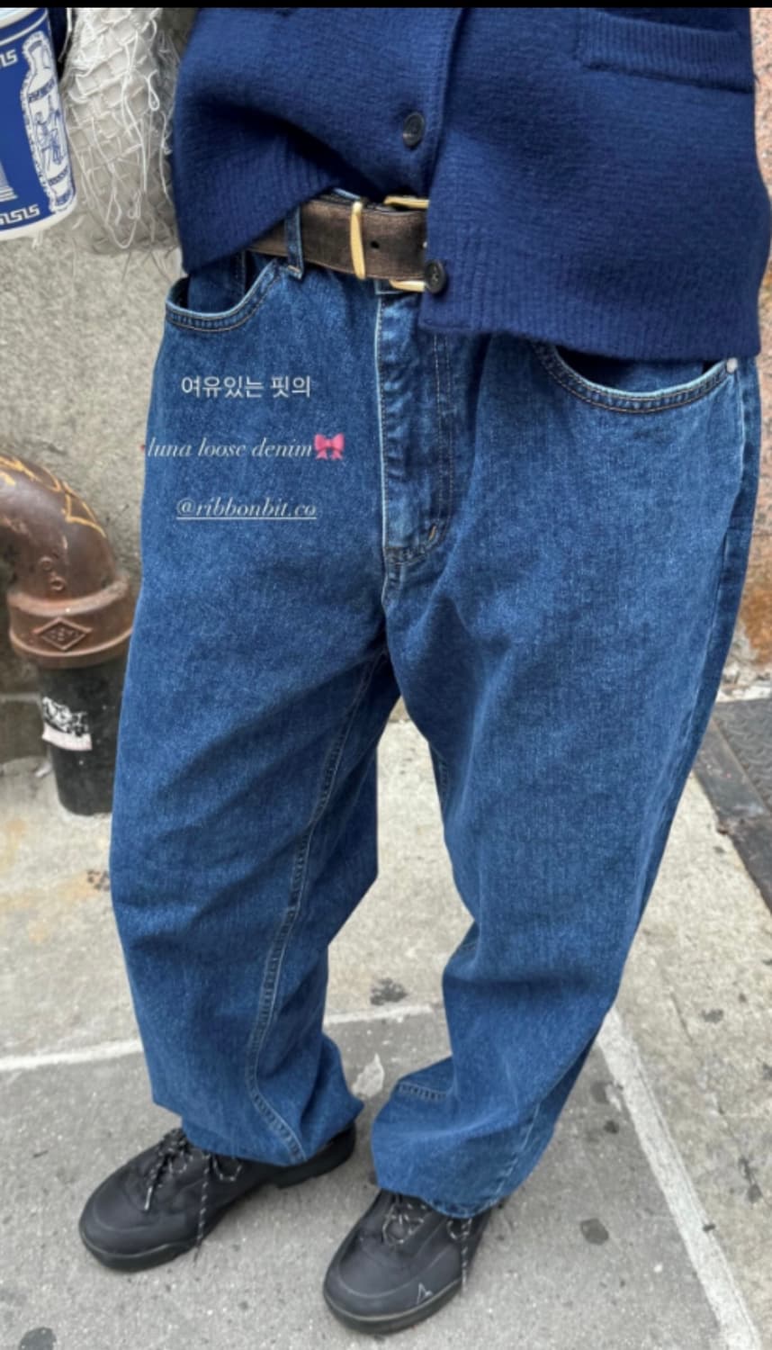 리본빛 Luna Denim Pants [실착0번] 상품이미지3