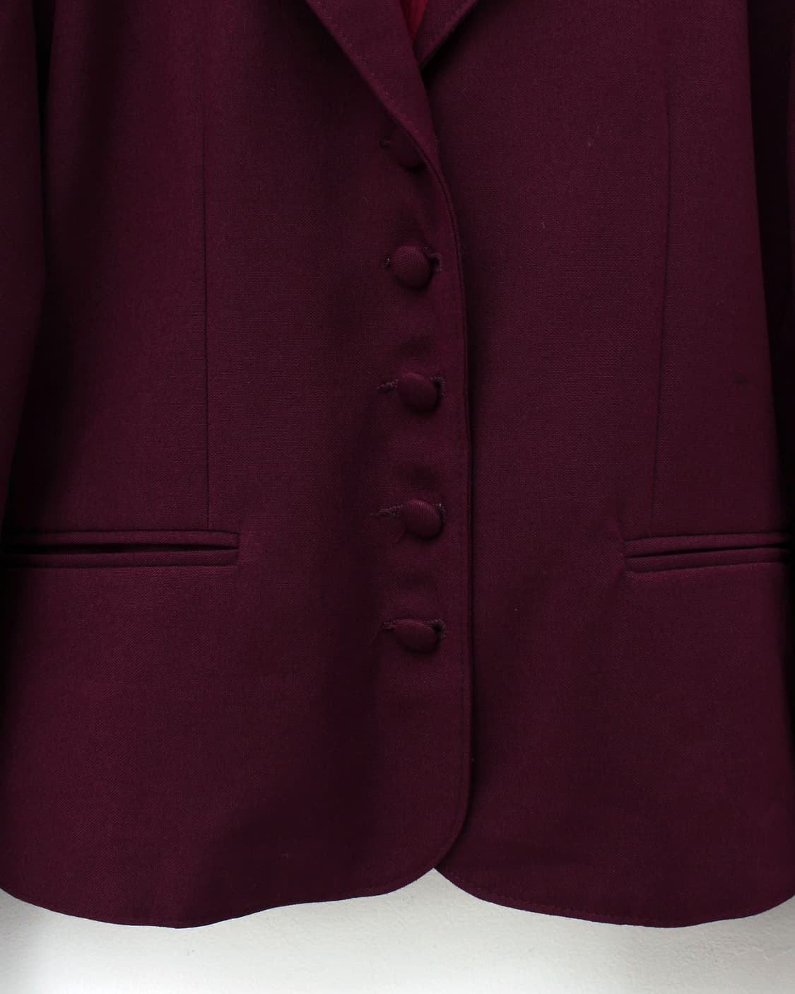 유럽 빈티지 버건디 크롭 자켓 상품이미지3