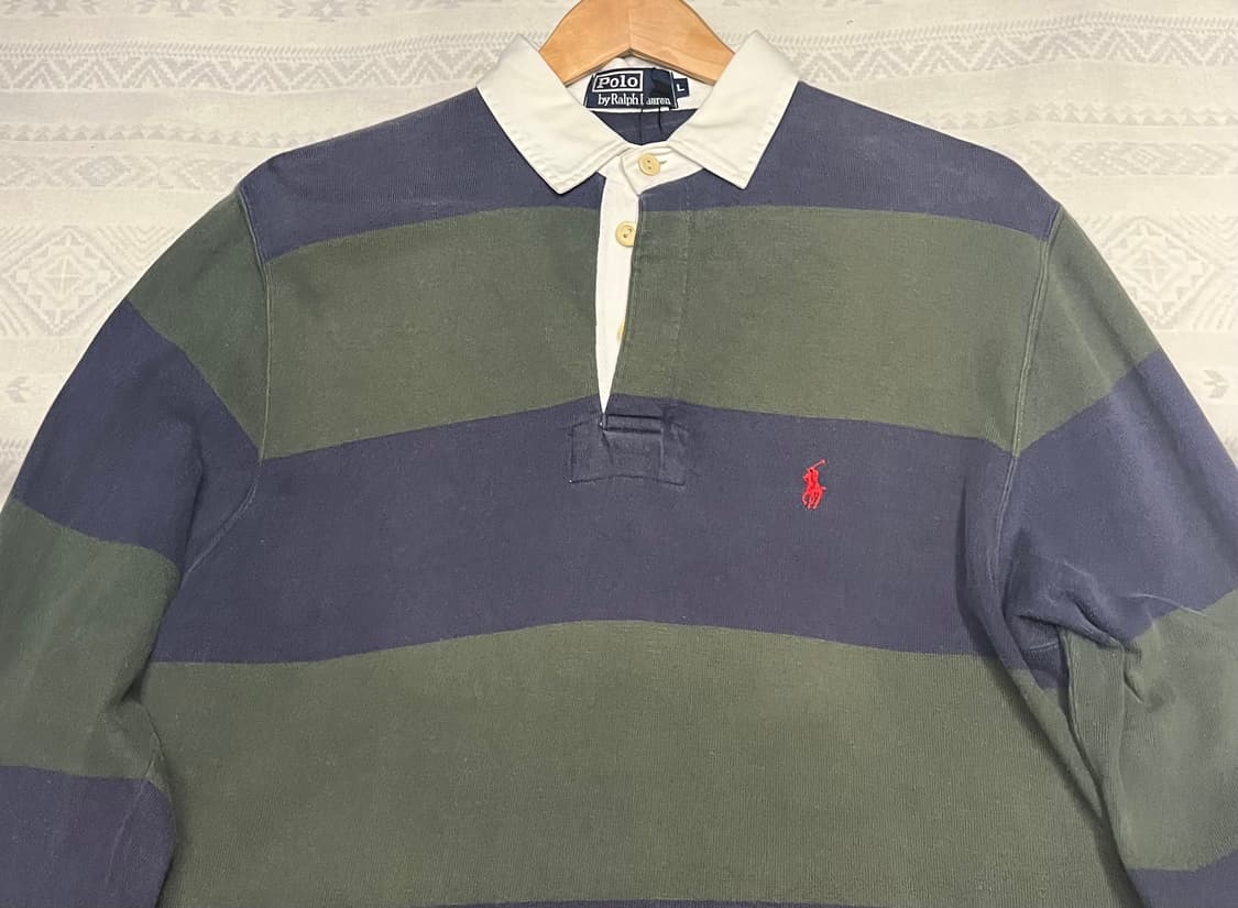 폴로 랄프로렌 스트라이프 럭비 셔츠 L 상품이미지2