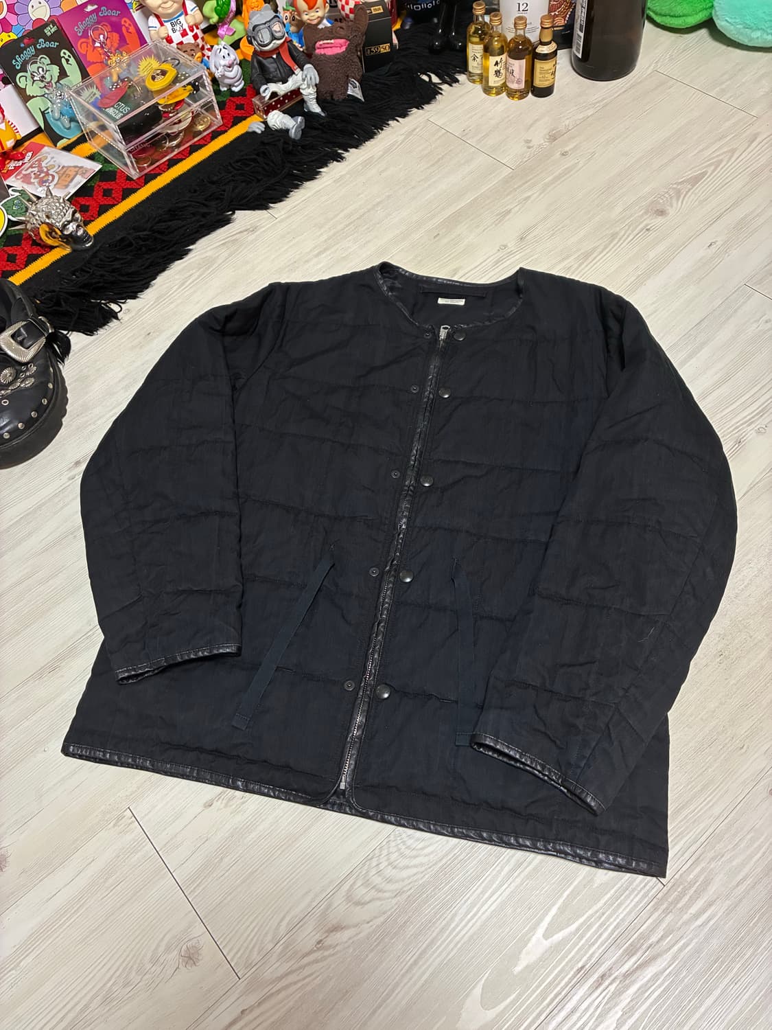 PHIGVEL 피그벨 클래식 퀼킹 노카라 자켓 상품이미지1