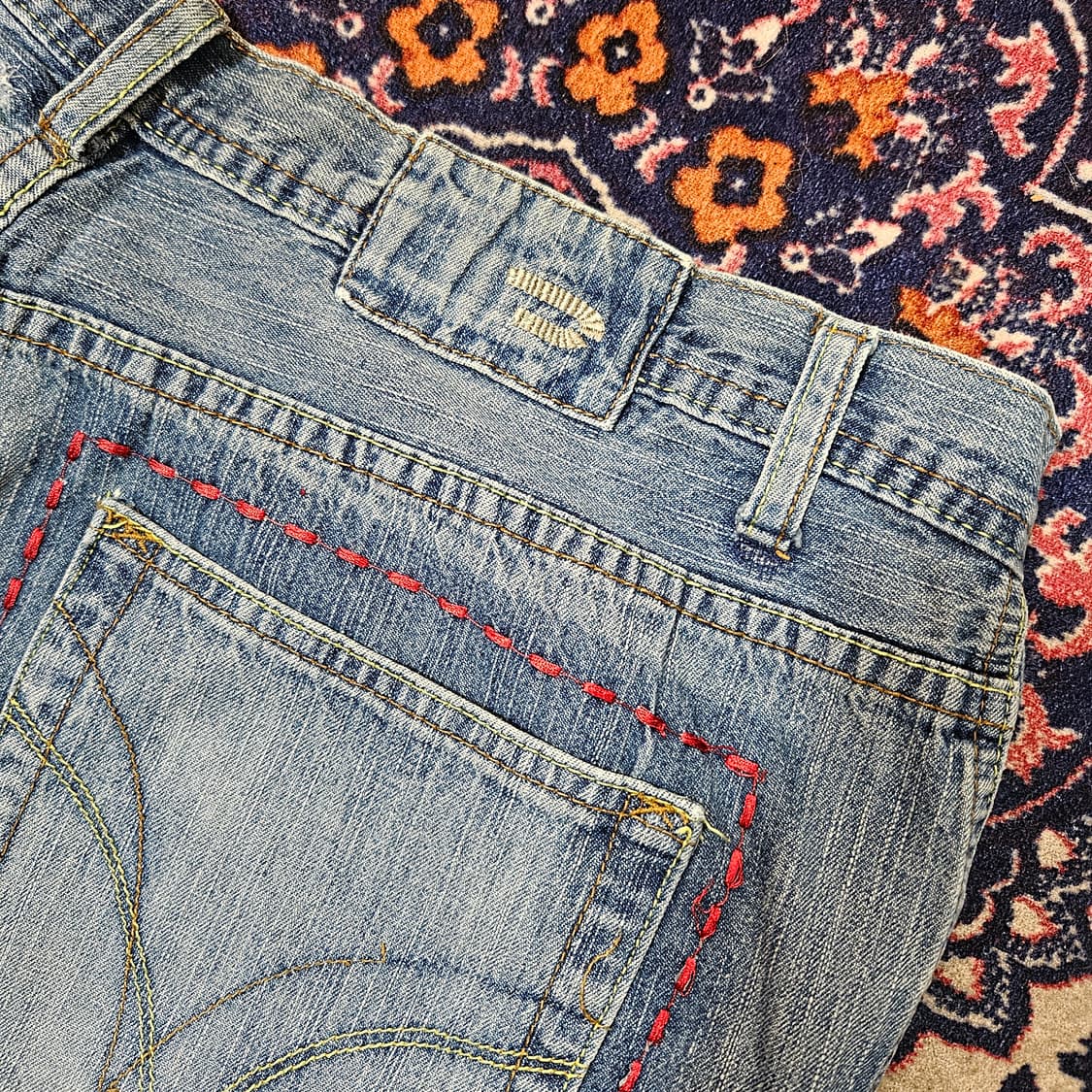 디젤(Diesel) in Italy 빈티지 스티치 데님 팬츠 38size 상품이미지5