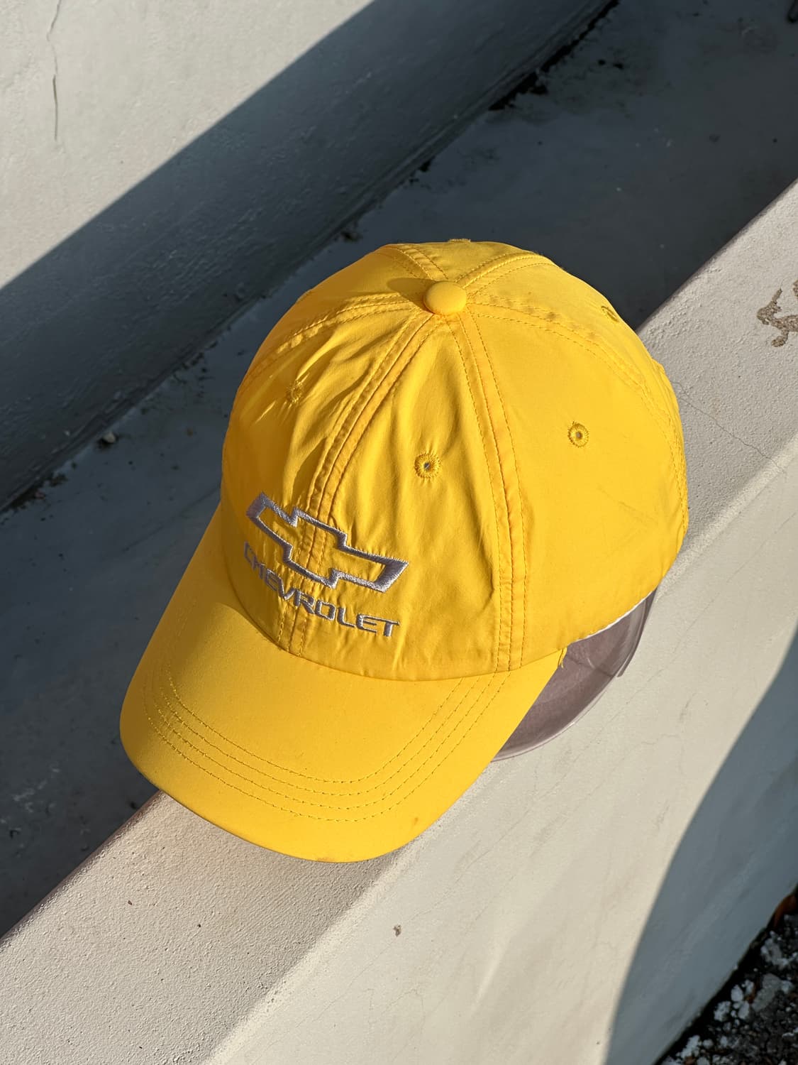 [F] 빈티지 쉐보레 로고 옐로우 볼캡 모자 상품이미지2