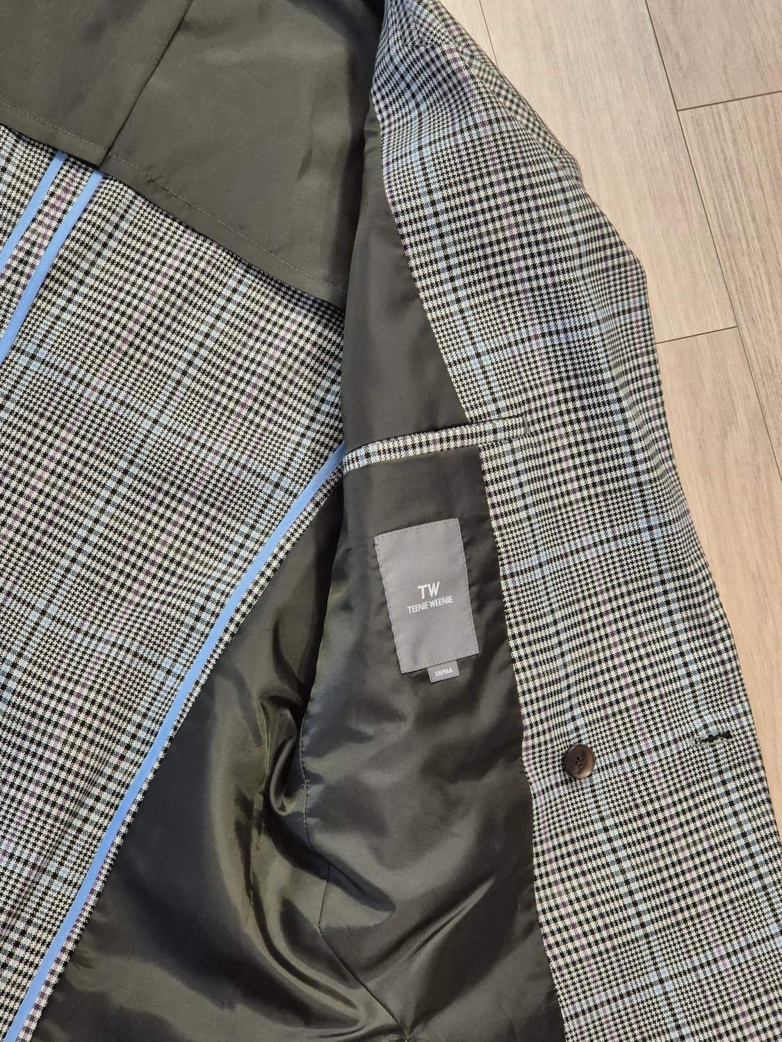 브랜드 울 체크 더블 브레스트 자켓 상품이미지3