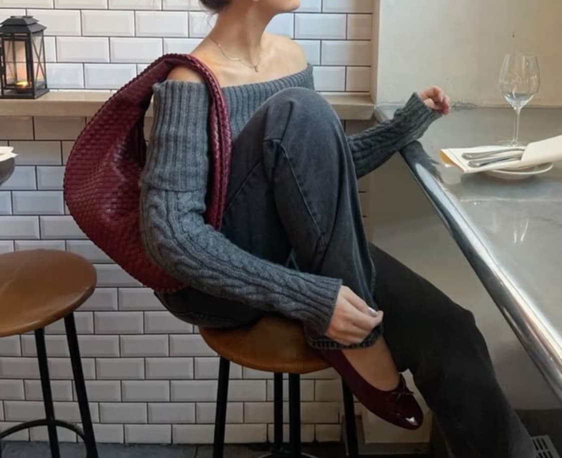 [A 정품] 보테가베네타 인트레치아토 호보백 버건디 상품이미지9