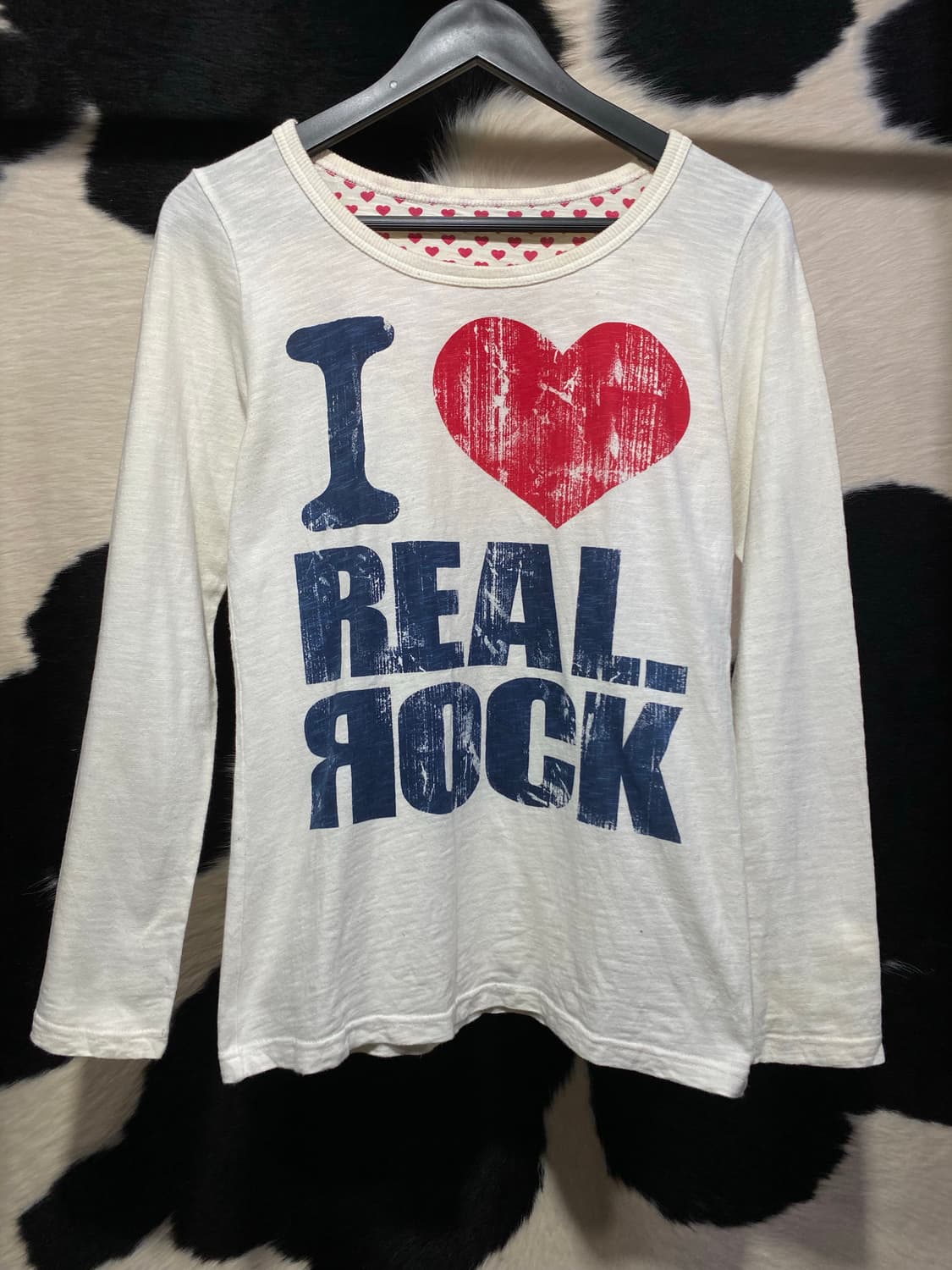 Japanese vtg i ❤️ real rock 슬림핏 롱슬리브 상품이미지3