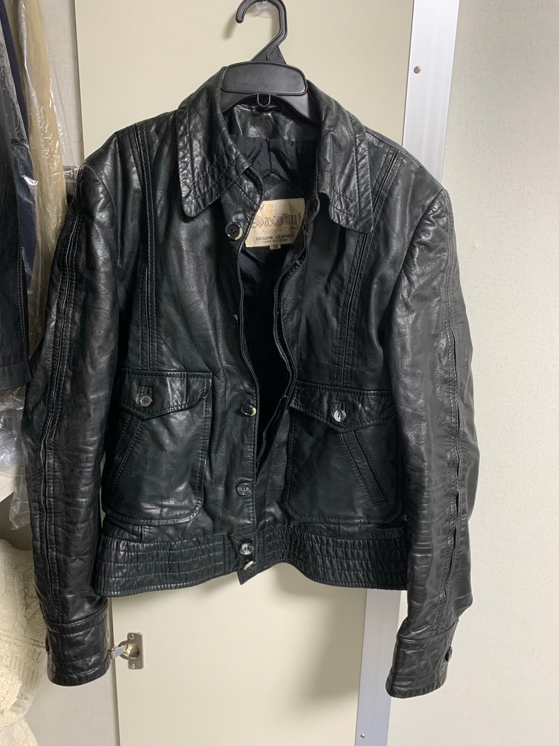 빈티지 램스킨 레더 자켓 38사이즈 상품이미지3