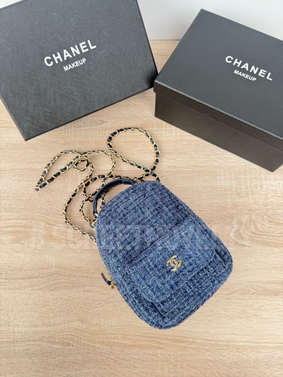 샤넬뷰티 트위드 미니백팩 블루 기프트 백 상품이미지1
