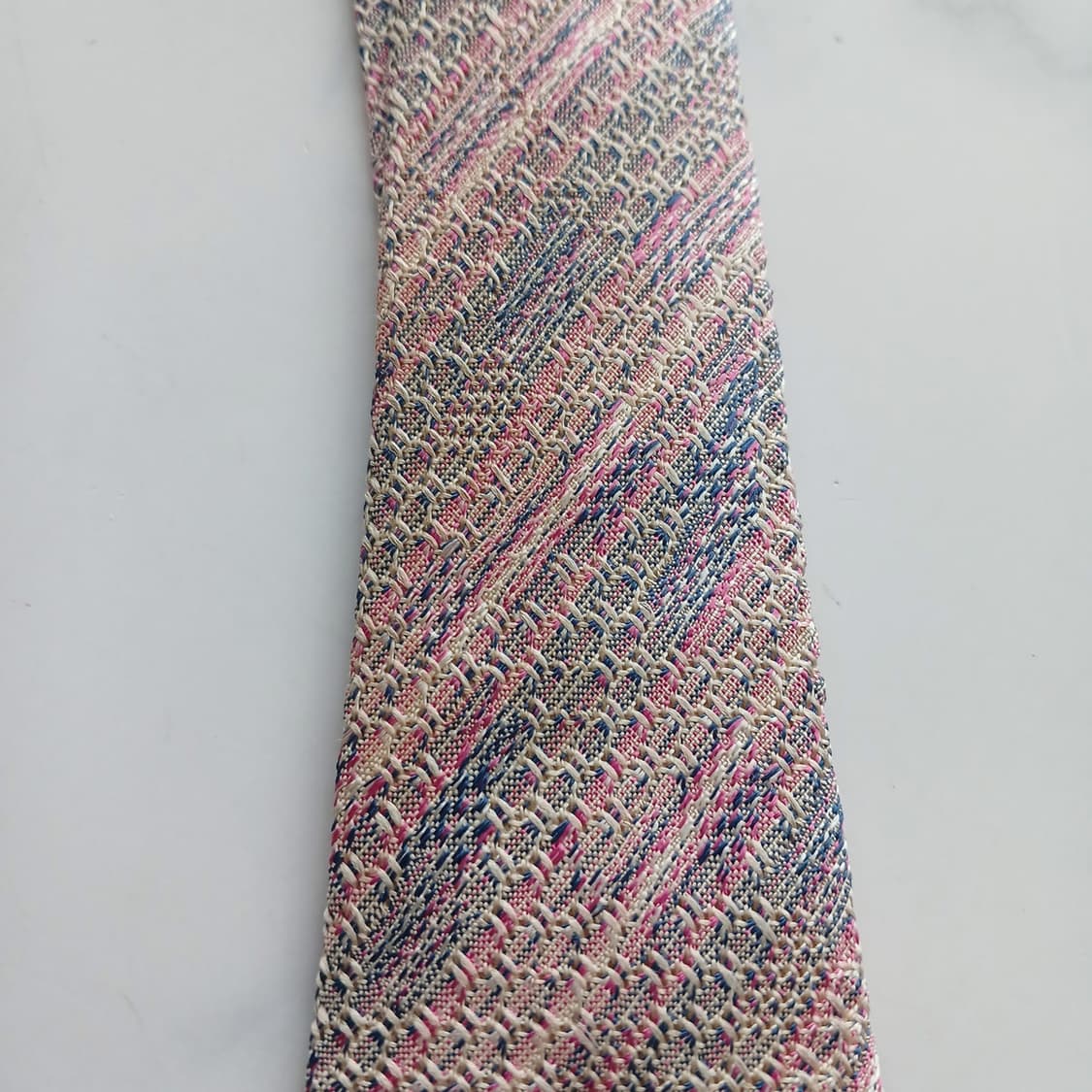 미쏘니 실크 멀티컬러 직조 패턴 넥타이 9.5cm B등급 A18730
 상품이미지7