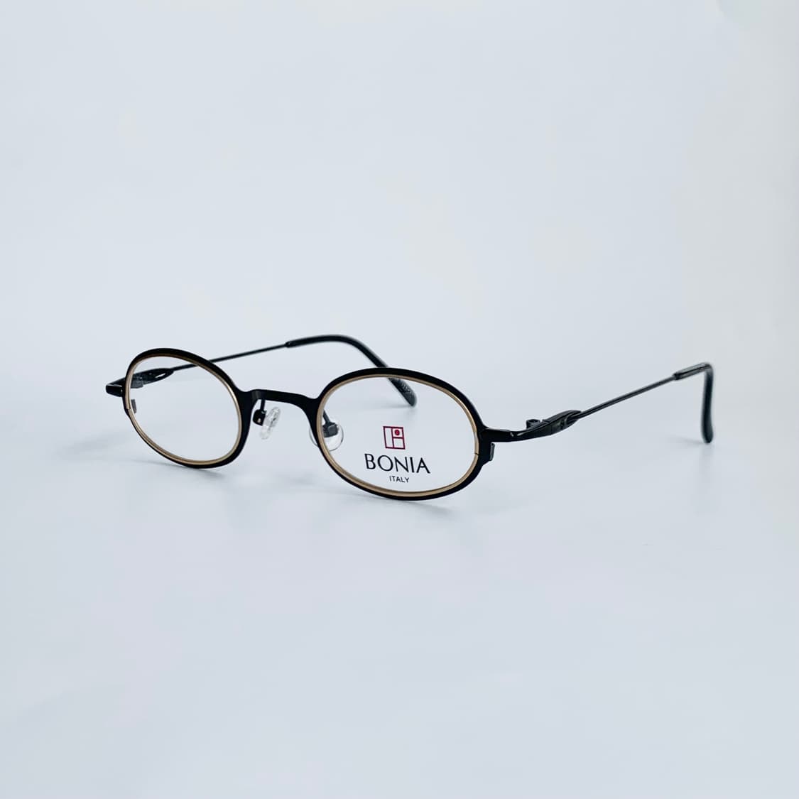 [픽키-711] BONIA 빈티지 블랙 메탈 오벌 안경테 상품이미지7