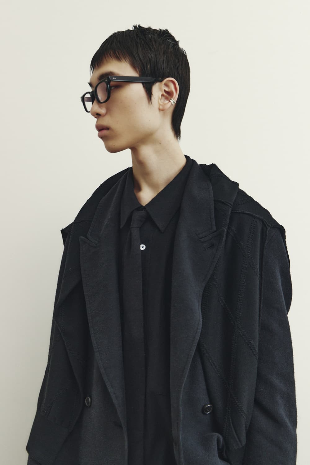 유스 실크냅 코트 블랙 S 상품이미지4