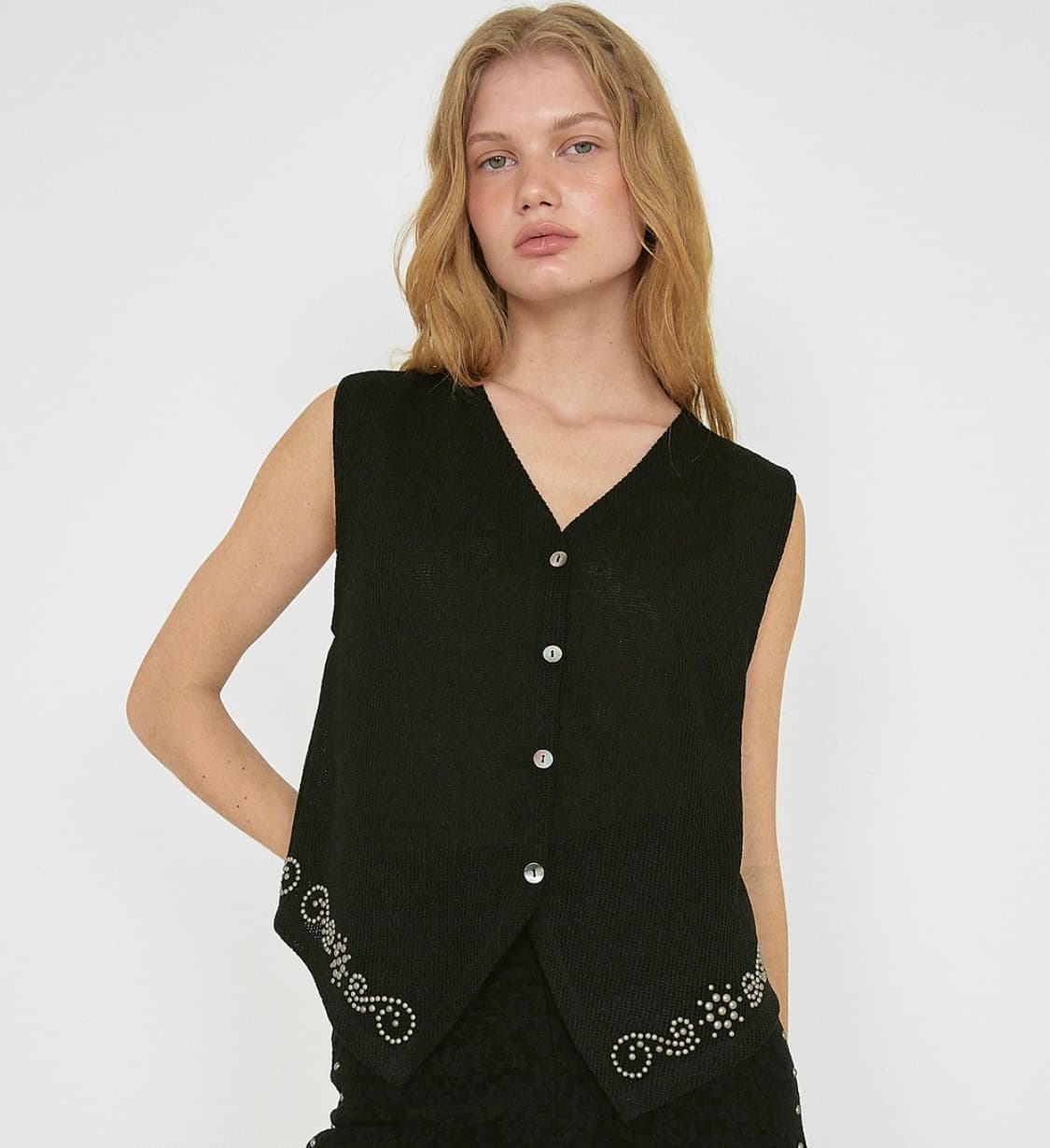 폴리수엠 STUDDED WESTERN VEST_ONZI EDITION, 상품이미지1