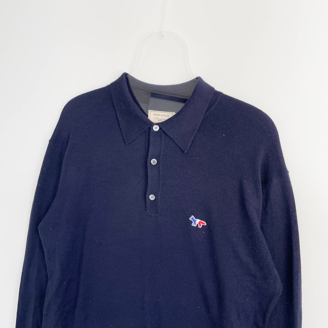 F1 메종 키츠네 울 카라 니트 스웨터 L사이즈 상품이미지2