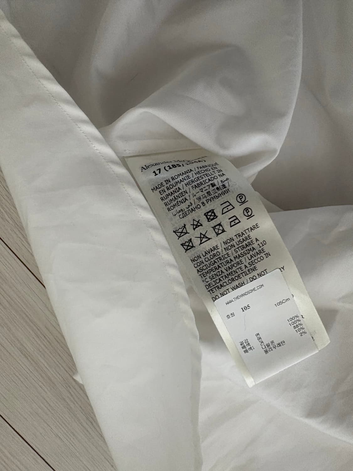 알렉산더 맥퀸 셔츠105(새상품)  상품이미지3