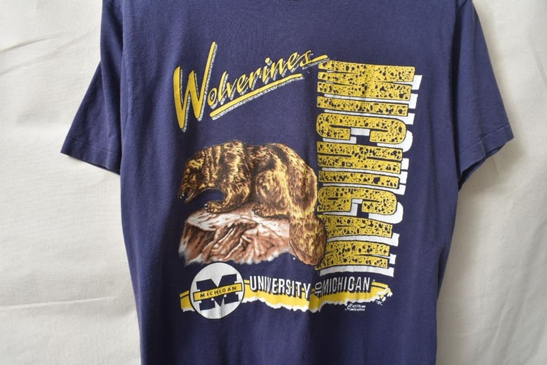 90S USA 미시건 반팔티 L M0273 상품이미지4
