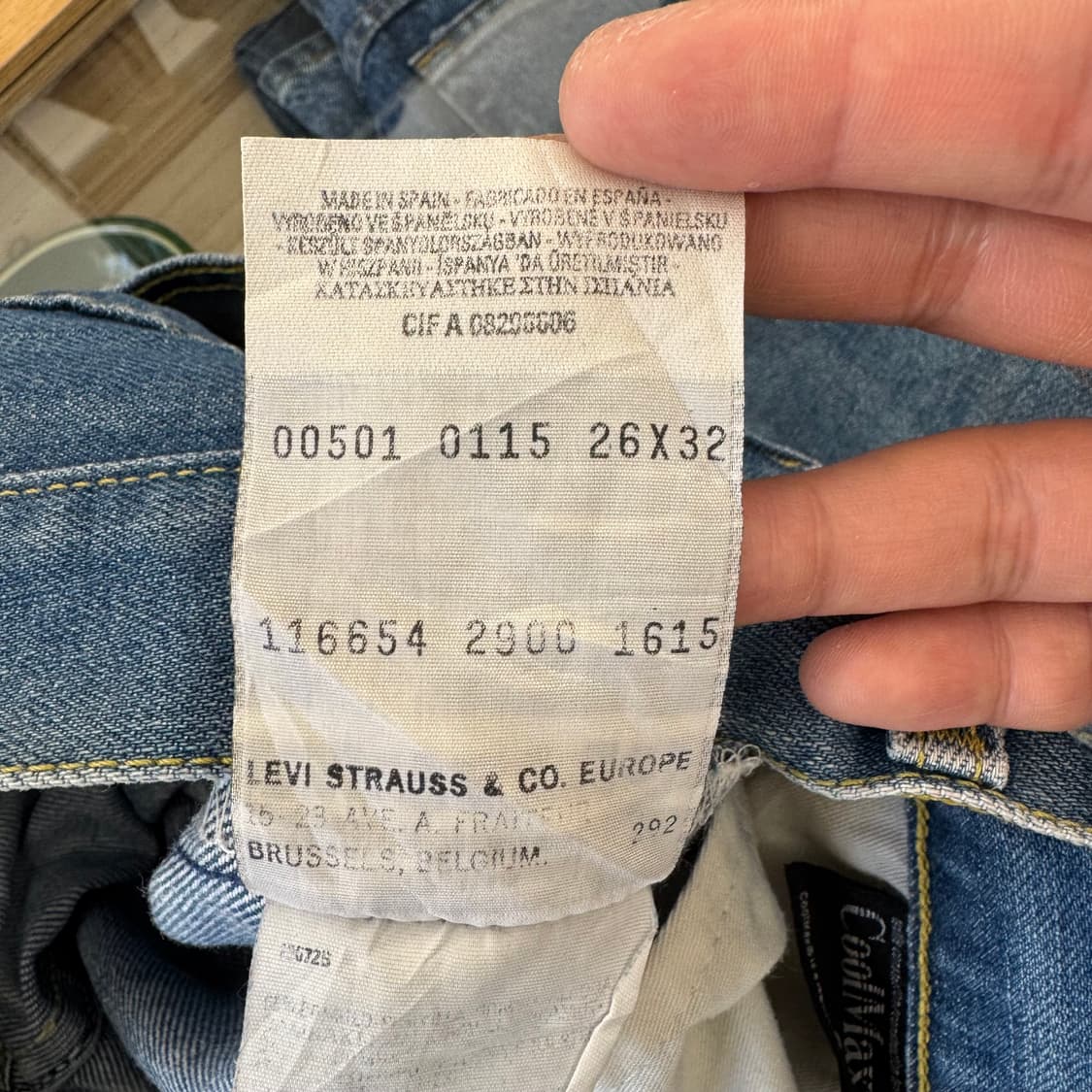 리바이스 501 데미지 워싱 스트레이트 진 (26)   상품이미지8