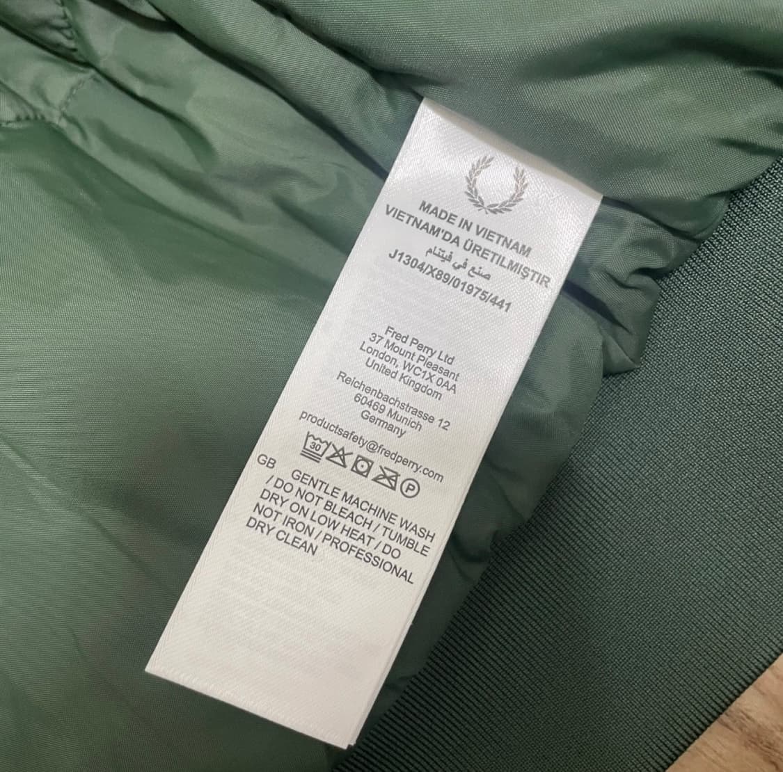 프레드페리 후디드 브렌댐 자켓 (새상품, M) 상품이미지5