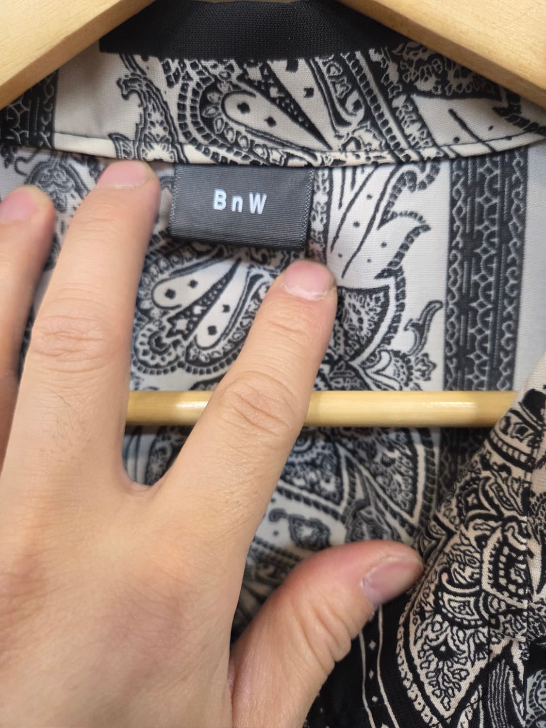 빈티지 bnw 페이즐리 반다나 실크 셔츠긴팔 대략 xl xxl 상품이미지3