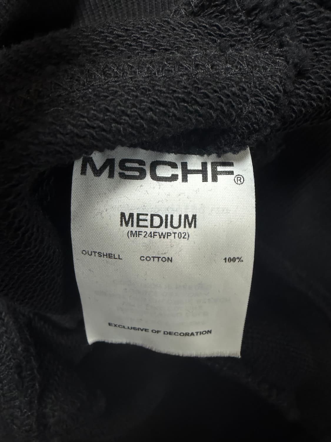 미스치프 CUT OFF SWEAT PANTS-WASHED BLACK 상품이미지3