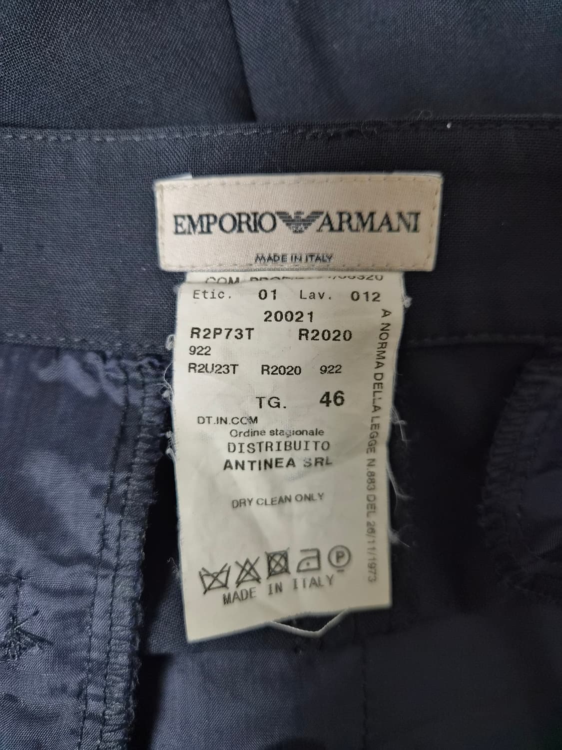 엠프리오아르마니 블랙 슬랙스 46사이즈 P-109 상품이미지4