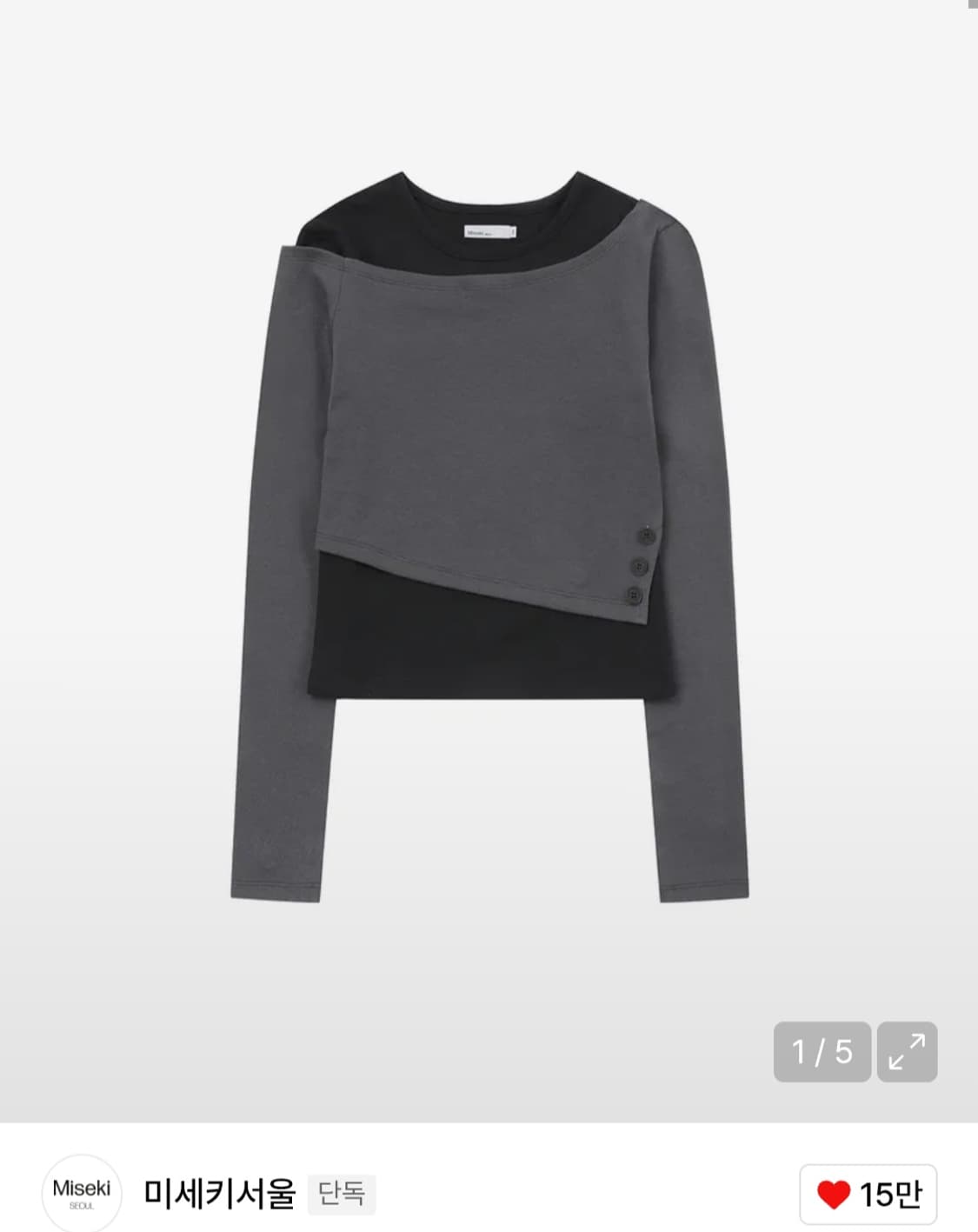 미세키서울 레이어드 긴팔 티셔츠 상품이미지1