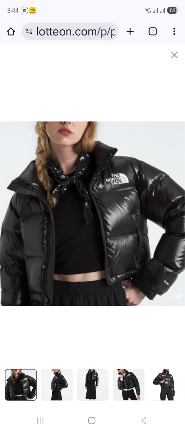 노스페이스 700 블랙 숏패딩 상품이미지3