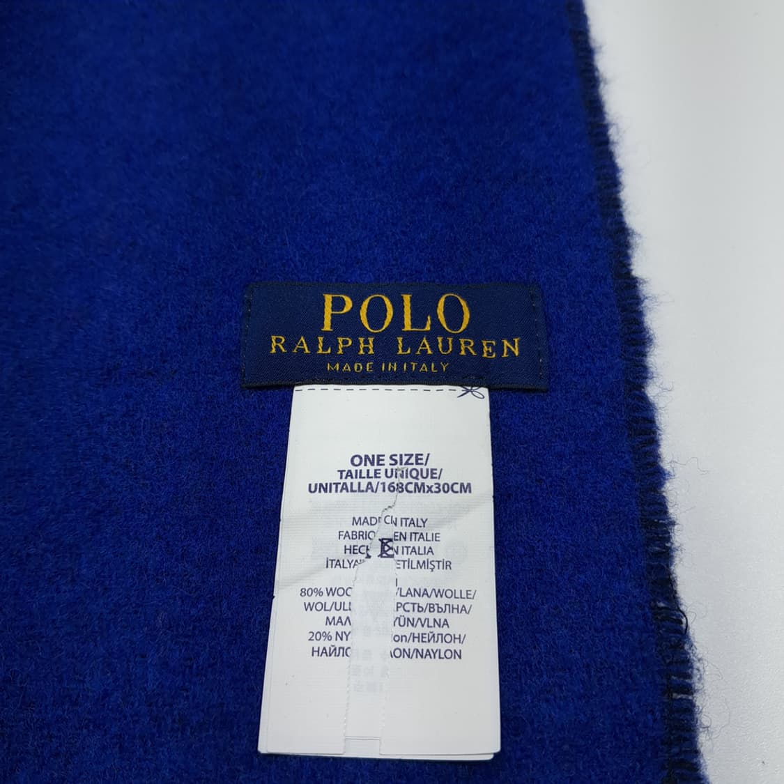 MX606 폴로 00s 이태리판 울 양면 빅포니 네이비 머플러 목도리 상품이미지5