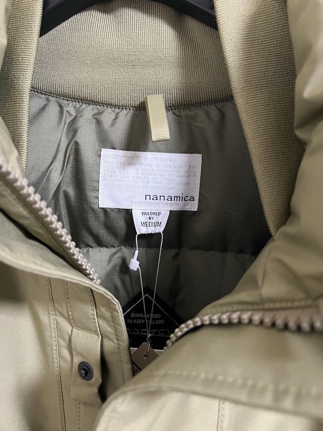 나나미카 / 25aw 고어텍스 숏 패딩 자켓 M / 카키 베이지 M 상품이미지4
