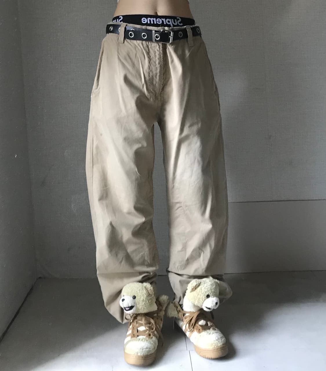 디젤 베이지 와이드 워크팬츠 상품이미지3