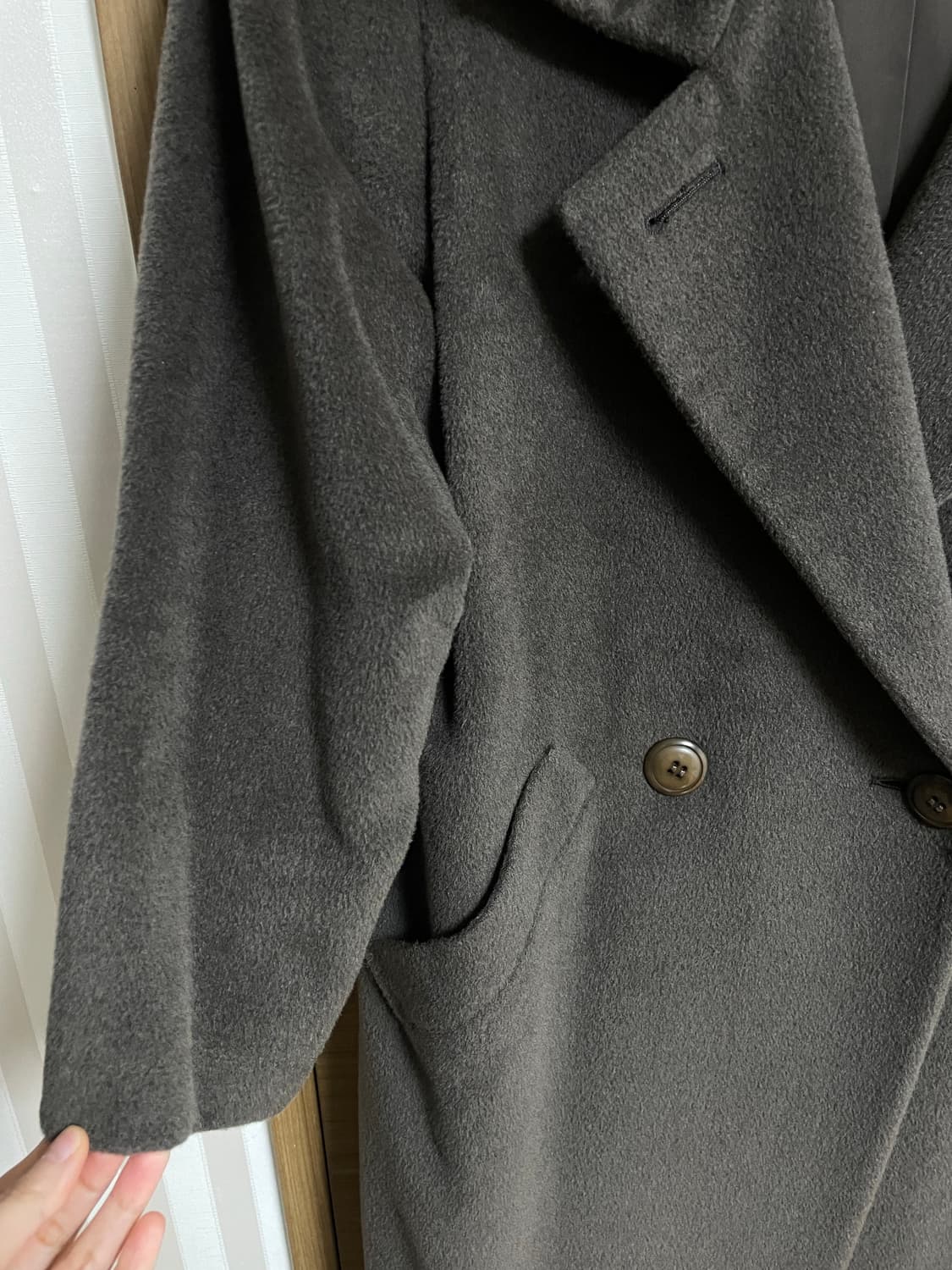 빈티지 브라운 겨울 코트 상품이미지3