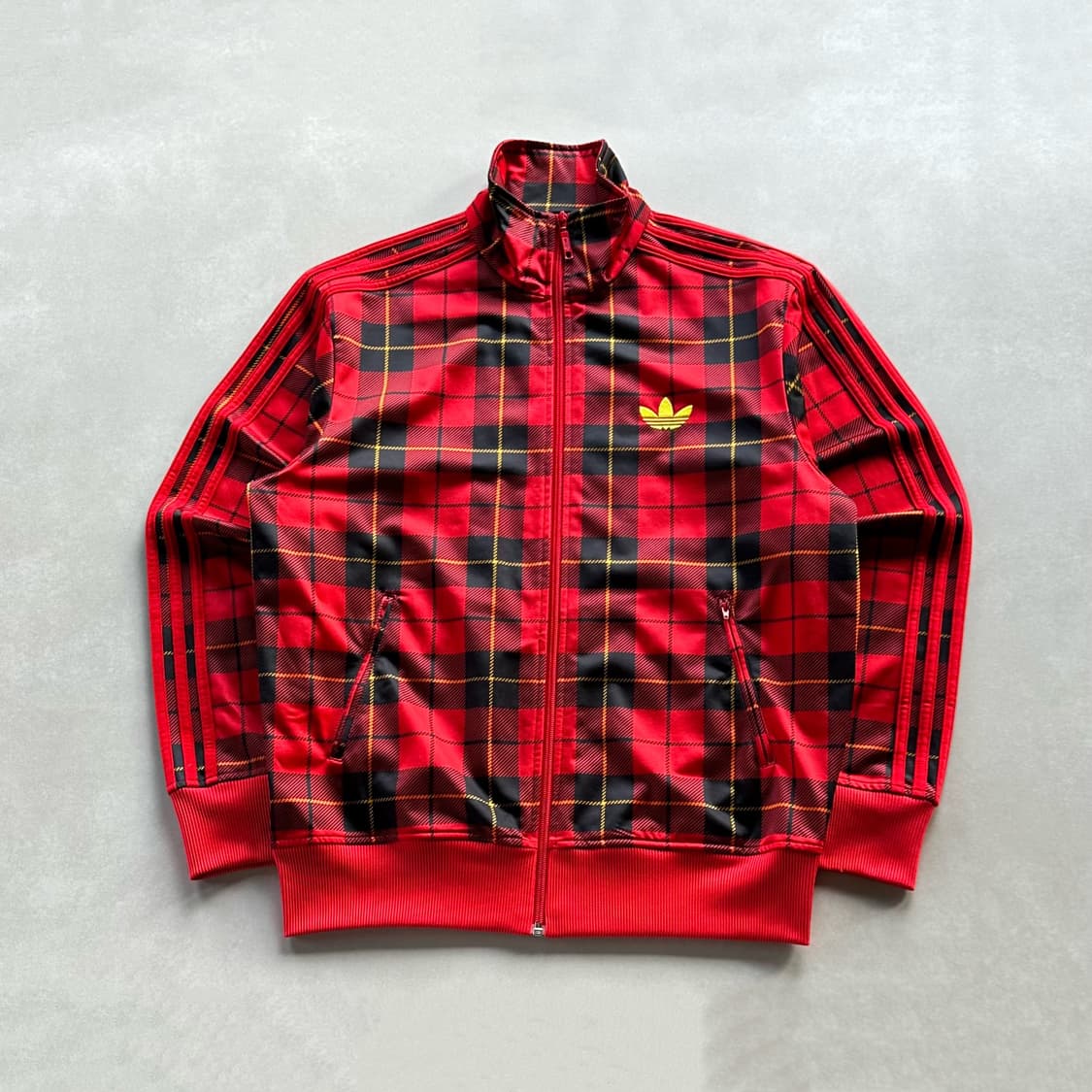 [XL]아디다스 구형 파이어버드 타탄 체크 트랙탑 져지 상품이미지1