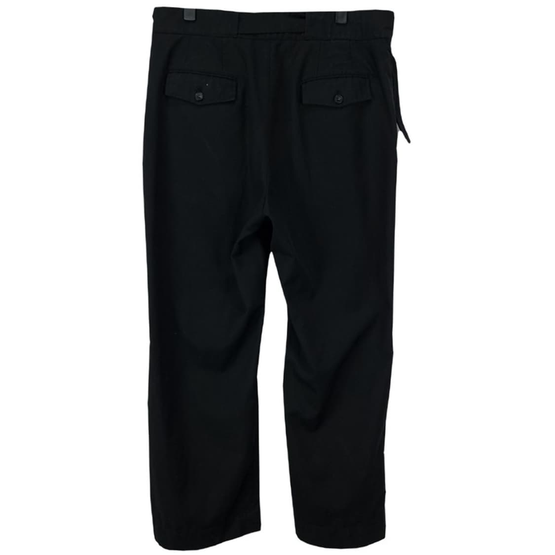 [유니폼브릿지] 벨티드 핀턱 와이드 팬츠 블랙 M19797 상품이미지3