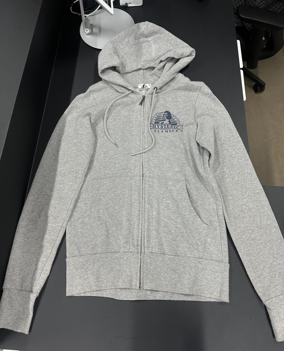 히스테릭 글래머 백로고 그레이 후드 집업 상품이미지4