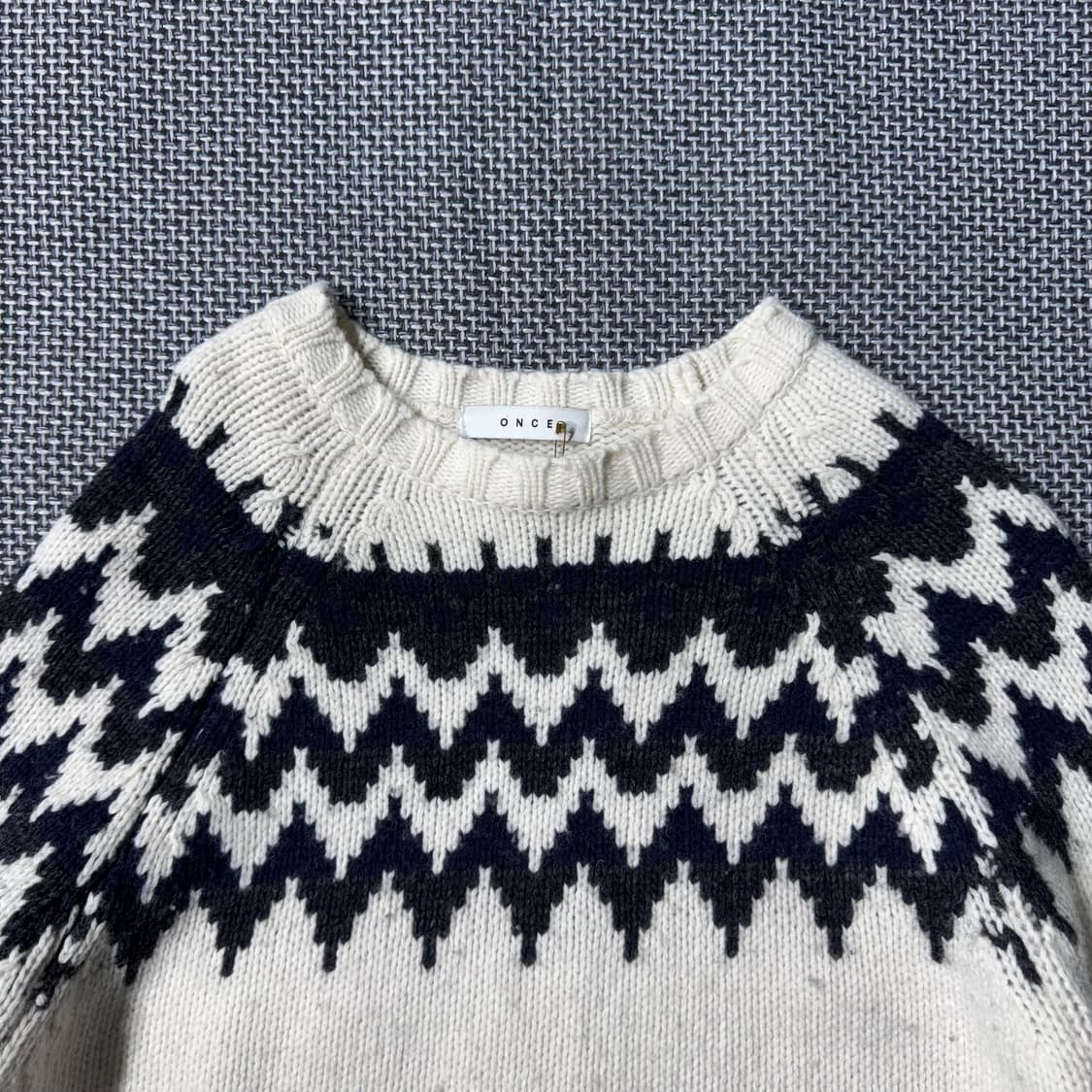 빈티지 니트 화이트 ( 100/OLD-8185 ) 상품이미지2